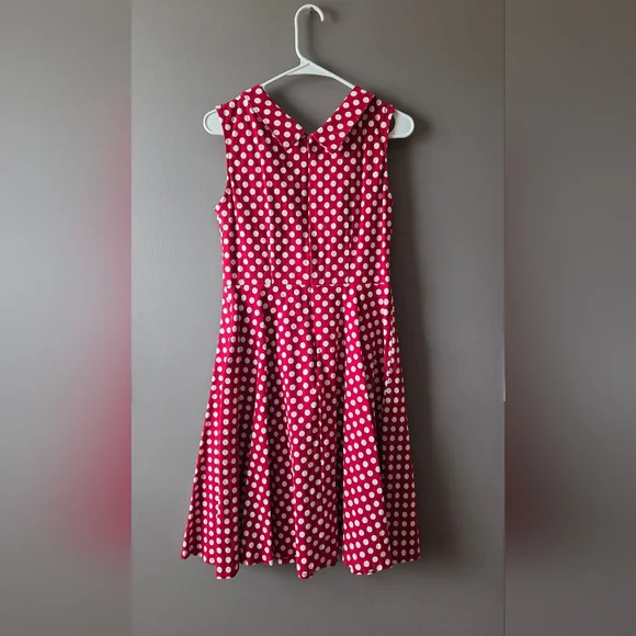 MIUSOL Retro Vintage Style Polka Dot Dress Red/White/Black Womens Size Large - Picture 2 of 6